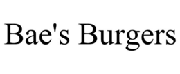 BAE'S BURGERS trademark