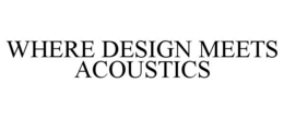 WHERE DESIGN MEETS ACOUSTICS trademark