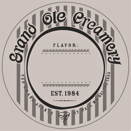 GRAND OLE CREAMERY FLAVOR: EST. 1984 750 GRAND AVENUE ST. PAUL MN 651293-1655 trademark