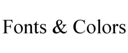 FONTS & COLORS trademark