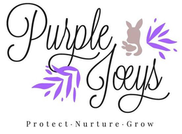 PURPLE JOEYS PROTECT · NURTURE · GROW trademark