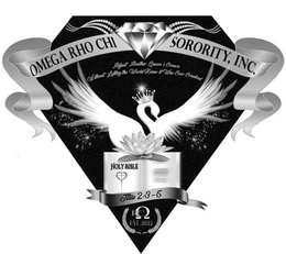 OMEGA RHO CHI SORORITY, INC. HOLY BIBLE TITUS 2:3-5 RC EST. 2022 ADJUST ANOTHER QUEEN'S CROWN WITHOUT LETTING THE WORLD KNOW IT WAS EVER CROOKED trademark