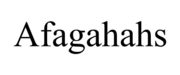 AFAGAHAHS trademark