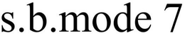 S.B.MODE 7 trademark