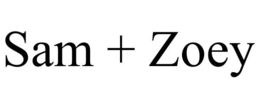 SAM + ZOEY trademark
