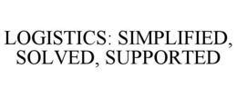LOGISTICS: SIMPLIFIED, SOLVED, SUPPORTED trademark
