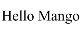 HELLO MANGO trademark
