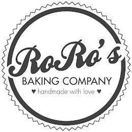 RORO'S BAKING COMPANY HANDMADE WITH LOVE trademark