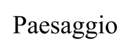 PAESAGGIO trademark