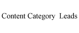 CONTENT CATEGORY LEADS trademark
