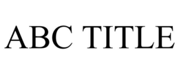 ABC TITLE trademark