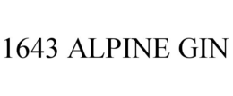 1643 ALPINE GIN trademark