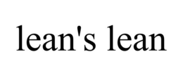 LEAN'S LEAN trademark