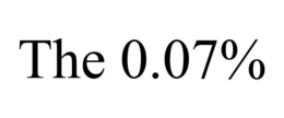 THE 0.07% trademark