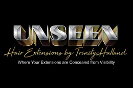 UNSEEN HAIR EXTENSIONS BY TRINITY HALLAND WHERE YOUR EXTENSIONS ARE CONCEALED FROM VISIBILITY trademark