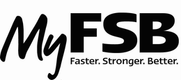 MYFSB FASTER. STRONGER. BETTER. trademark