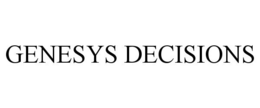 GENESYS DECISIONS trademark