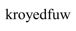 KROYEDFUW trademark