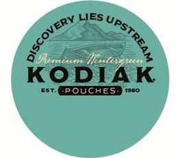 DISCOVERY LIES UPSTREAM PREMIUM WINTERGREEN KODIAK EST. 1980 POUCHES trademark