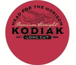 HEAD FOR THE HORIZON PREMIUM STRAIGHT KODIAK EST. 1980 LONG CUT trademark
