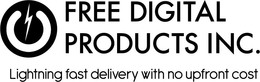 FREE DIGITAL PRODUCTS INC. LIGHTNING FAST DELIVERY WITH NO UPFRONT COST trademark