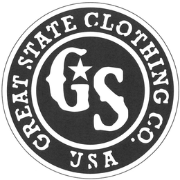 GREAT STATE CLOTHING CO. USA G S trademark