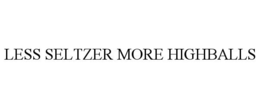 LESS SELTZER MORE HIGHBALLS trademark