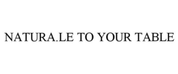 NATURA.LE TO YOUR TABLE trademark
