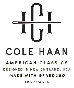 ICI COLE HAAN AMERICAN CLASSICS DESIGNED IN NEW ENGLAND, USA MADE WITH GRAND 36Ø TRADEMARK trademark