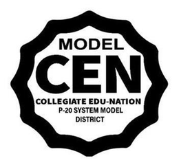 MODEL CEN COLLEGIATE EDU-NATION P-20 SYSTEM MODEL DISTRICT trademark