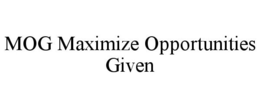 MOG MAXIMIZE OPPORTUNITIES GIVEN trademark