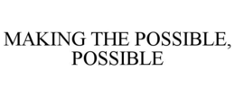 MAKING THE POSSIBLE, POSSIBLE trademark