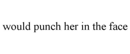 WOULD PUNCH HER IN THE FACE trademark