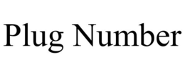 PLUG NUMBER trademark