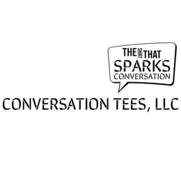 CONVERSATION TEES, LLC THE SHIRT THAT SPARKS CONVERSATION trademark