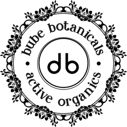 DB BUBE BOTANICALS ACTIVE ORGANICS trademark
