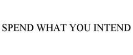 SPEND WHAT YOU INTEND trademark