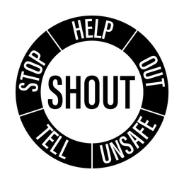 SHOUT STOP HELP OUT UNSAFE TELL trademark