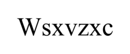 WSXVZXC trademark