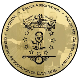 GADSDA SALEM ASSOCIATION MOUNT MT. CARMEL CENTER GENERAL ASSOCIATION OF DAVIDIANS JUDAH JUDAH ISRAEL ISRAEL trademark