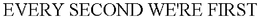 EVERY SECOND WE'RE FIRST trademark