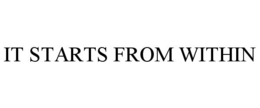IT STARTS FROM WITHIN trademark