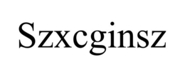 SZXCGINSZ trademark