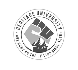HERITAGE UNIVERSITY OUR HOME ON THE HILLTOP SINCE 1865 trademark
