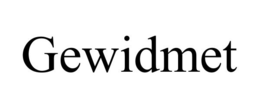 GEWIDMET trademark
