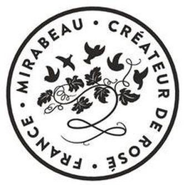 MIRABEAU CRÉATEUR DE ROSÉ FRANCE trademark