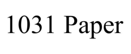 1031 PAPER trademark