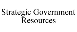 STRATEGIC GOVERNMENT RESOURCES trademark