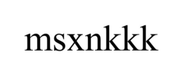 MSXNKKK trademark