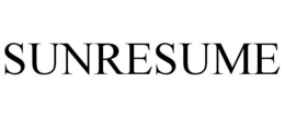 SUNRESUME trademark